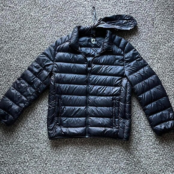 jcpenney Other - Black Goose Down Puffer Jacket JCPenney's Mens Large Gorpcore Grunge Winter Coat